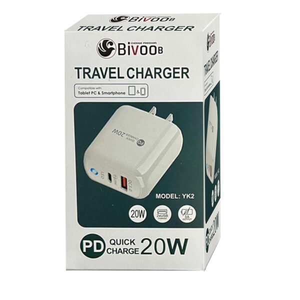 BIVOOB YK2 PD20W A+C Fast Charger