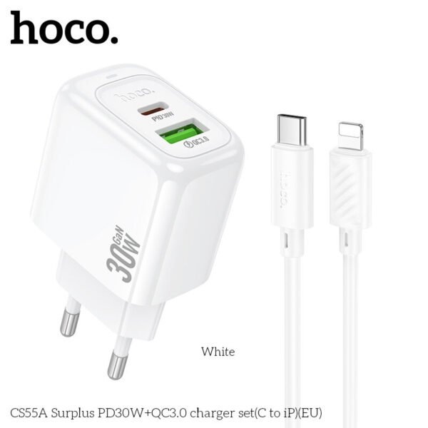 hoco CS55A PD30W+QC3.0 Dual port charger