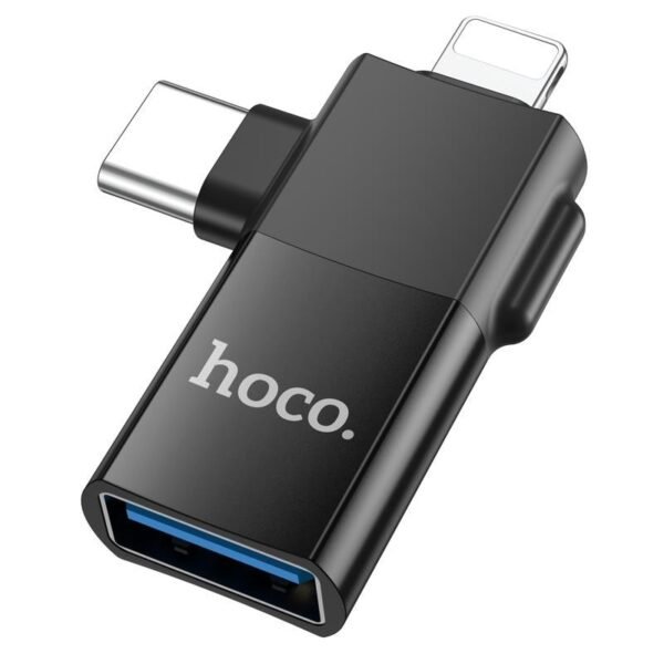 HOCO UA17 iP & USB-C Male to USB Female OTG Adapter Converter for IPhone
