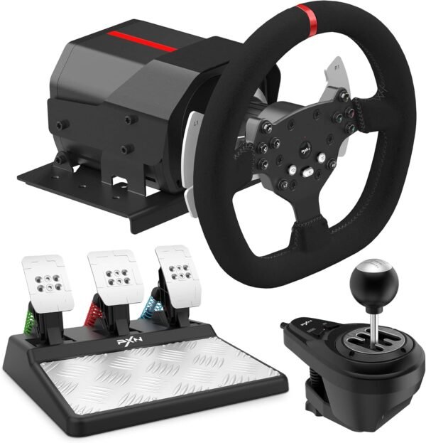 PXN V10 3-in-1 Force Feedback Steering Wheel – PC – PS4 – Xbox One – Xbox Series S|X