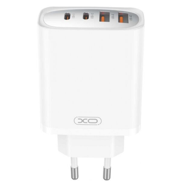 XO-CE22 Power Adapter, 45W, 3A, 2 x USB-A - 2 x USB-C, White